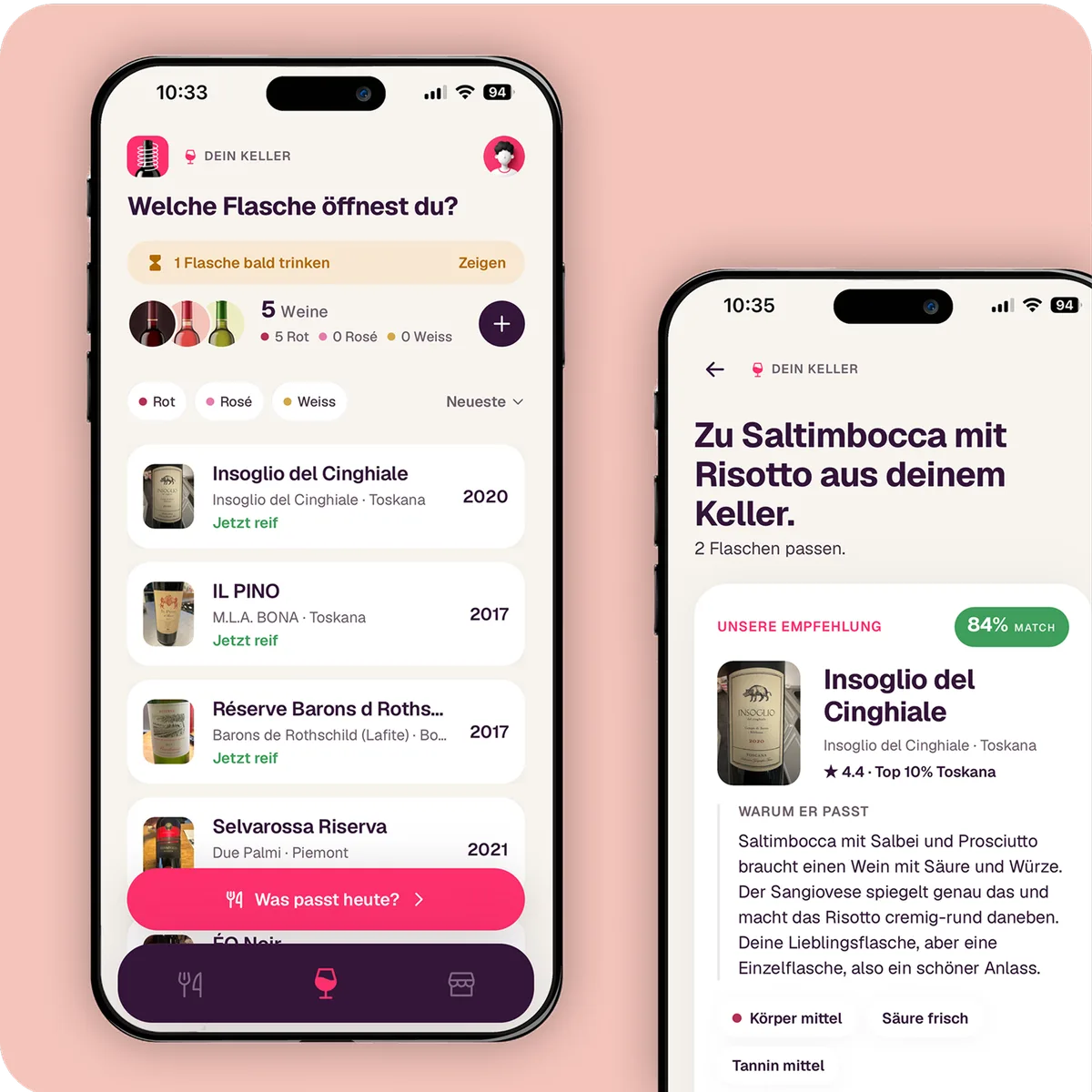 Glasspair Keller-Empfehlung